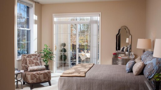 bedroom with balcony