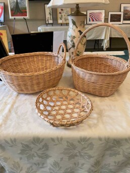 baskets at an art show